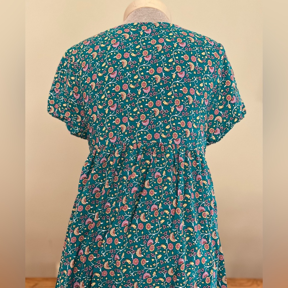 NATURAL LIFE Teal and Orange Midi Dress - Picture 12 of 13